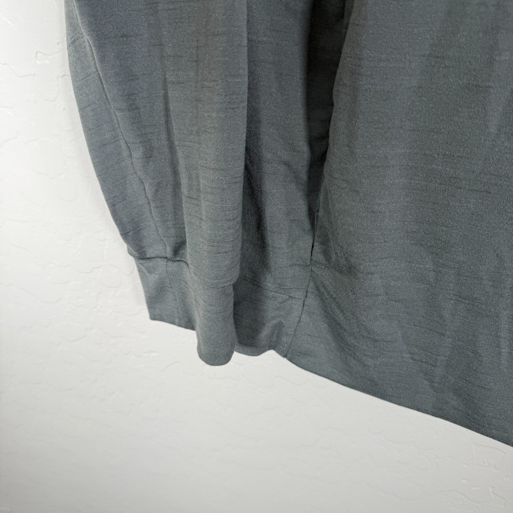 Nike Yoga Jacket Mens Medium Gray Full Zip Hoodie Gym Training Stretch - Picture 3 of 11